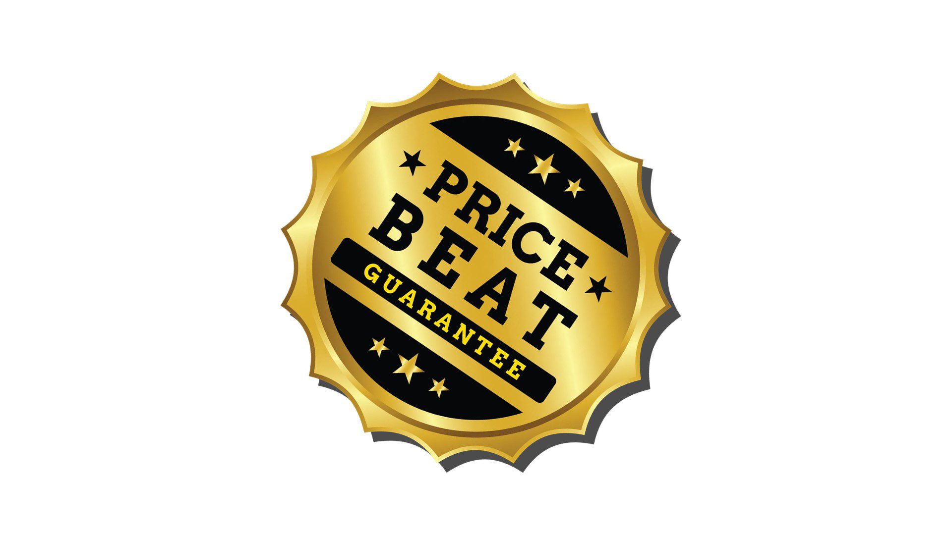 Gold badge illustrating Sicon Groups best price guarantee promising competitive pricing and quote matching for industrial and commercial roofing