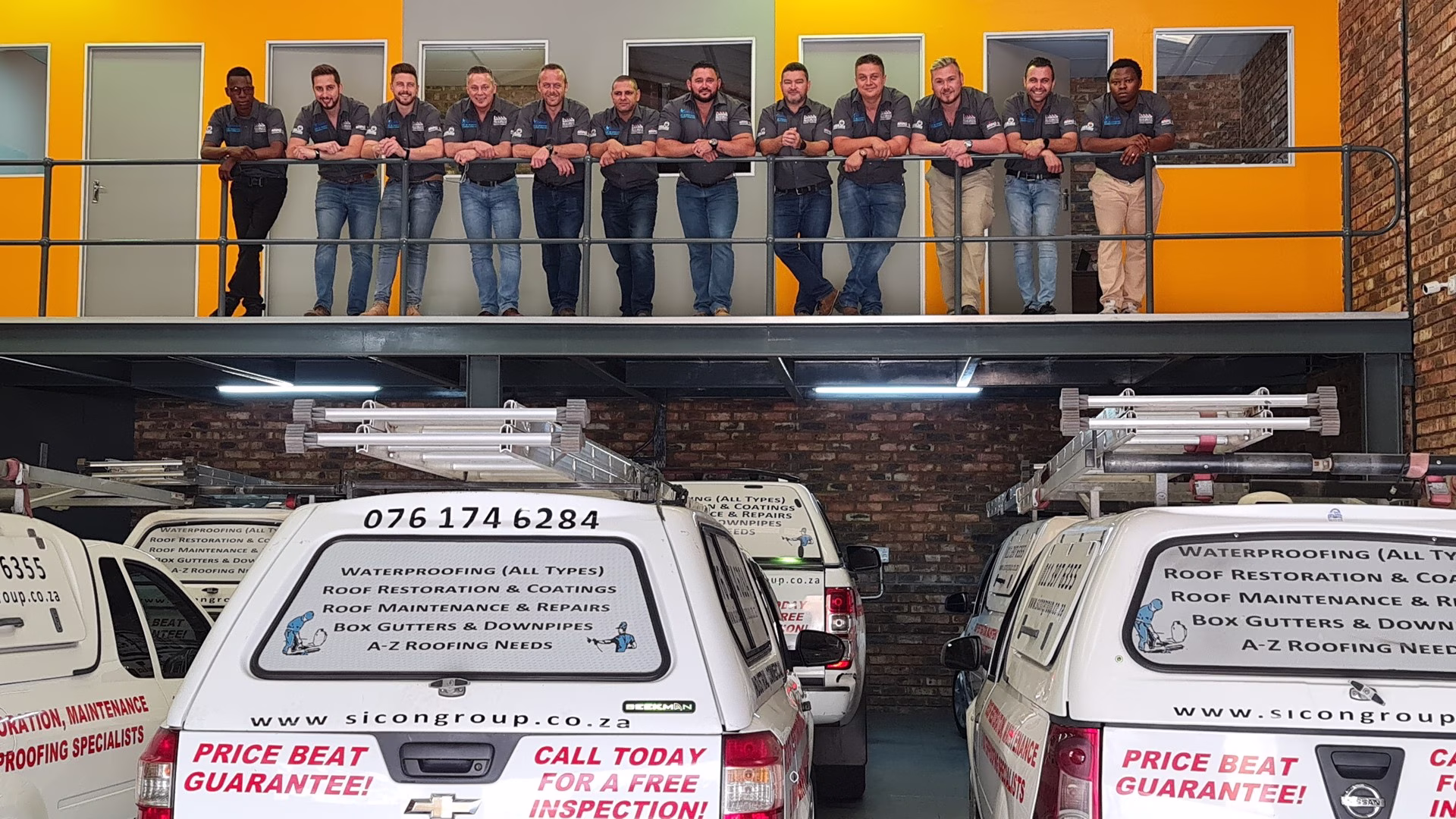 Sicon Group Free State crew conducting roof maintenance