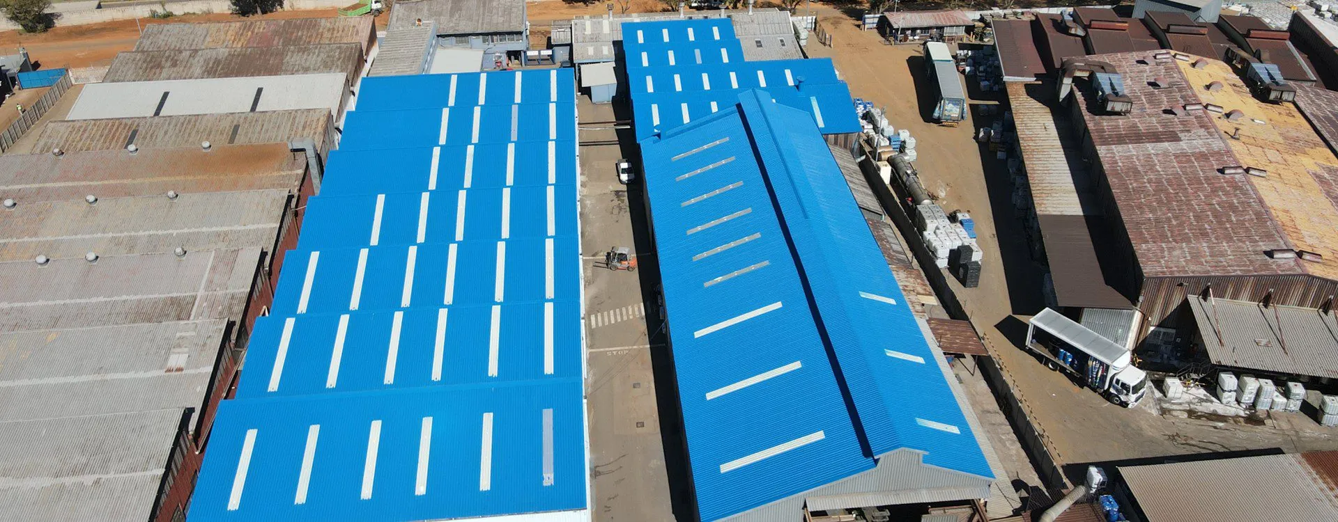 Roof Repairs of an industrial building in Johannesburg   Roof Repairs by Sicon Group